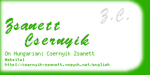 zsanett csernyik business card